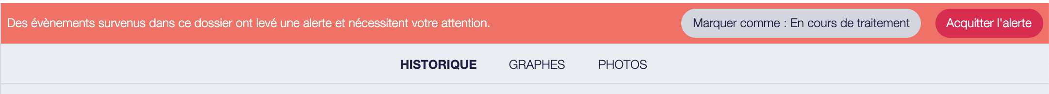 Acquittement d'une alerte